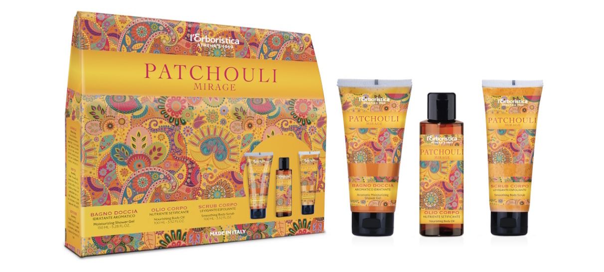 Erboristica Patchouli Mirage tělová kosmetická sada 3 ks Erboristica