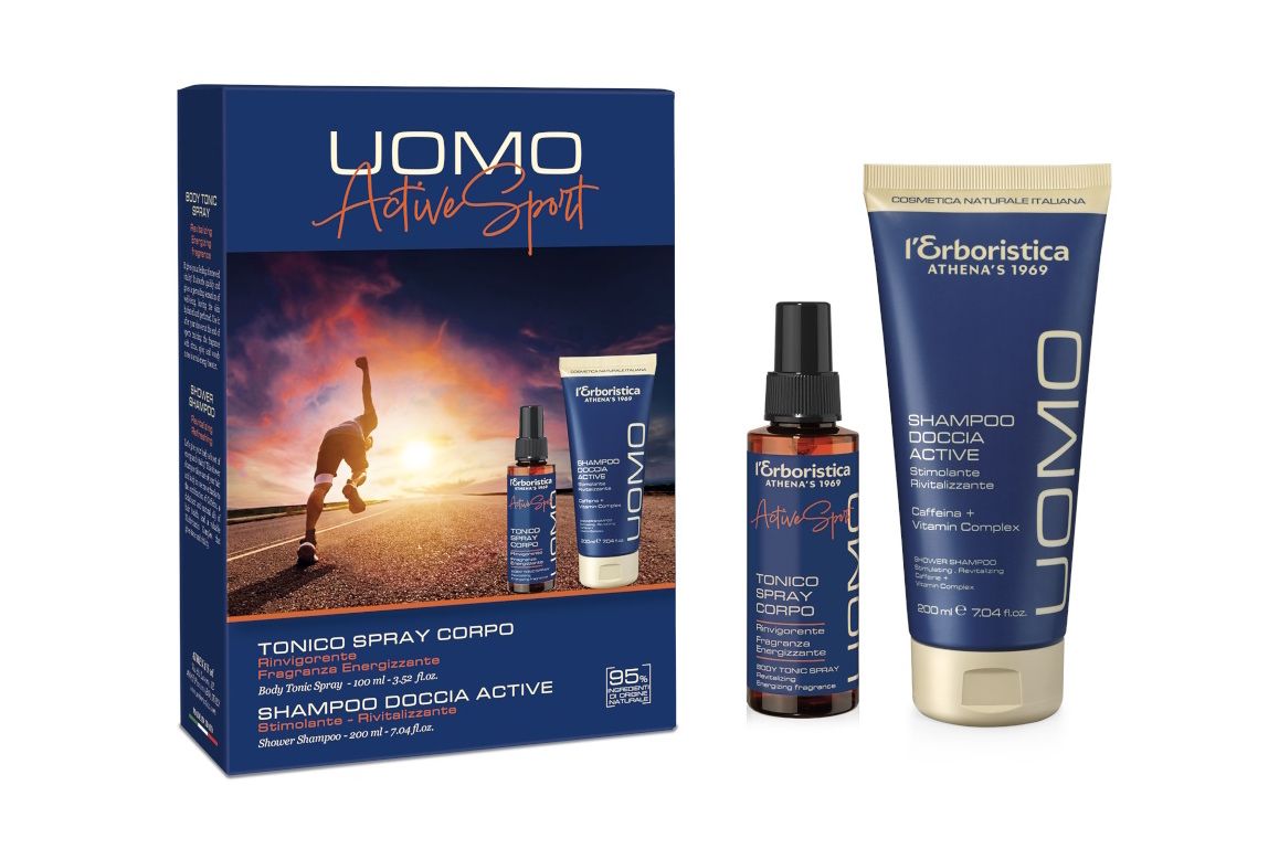 Erboristica UOMO Active Sport kosmetická sada 2 ks Erboristica