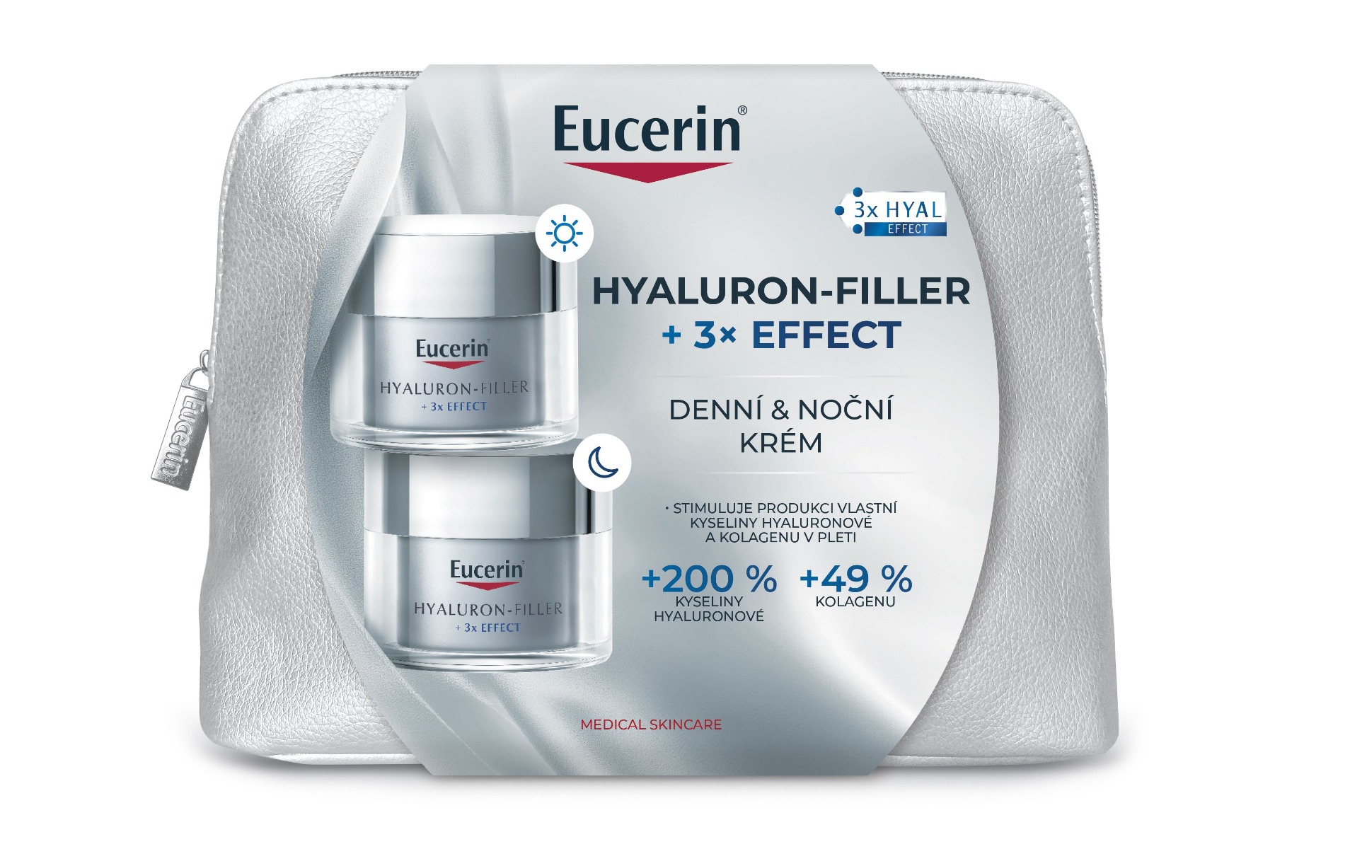 Eucerin Hyaluron-Filler + 3x Effect vánoční kazeta 2 ks Eucerin