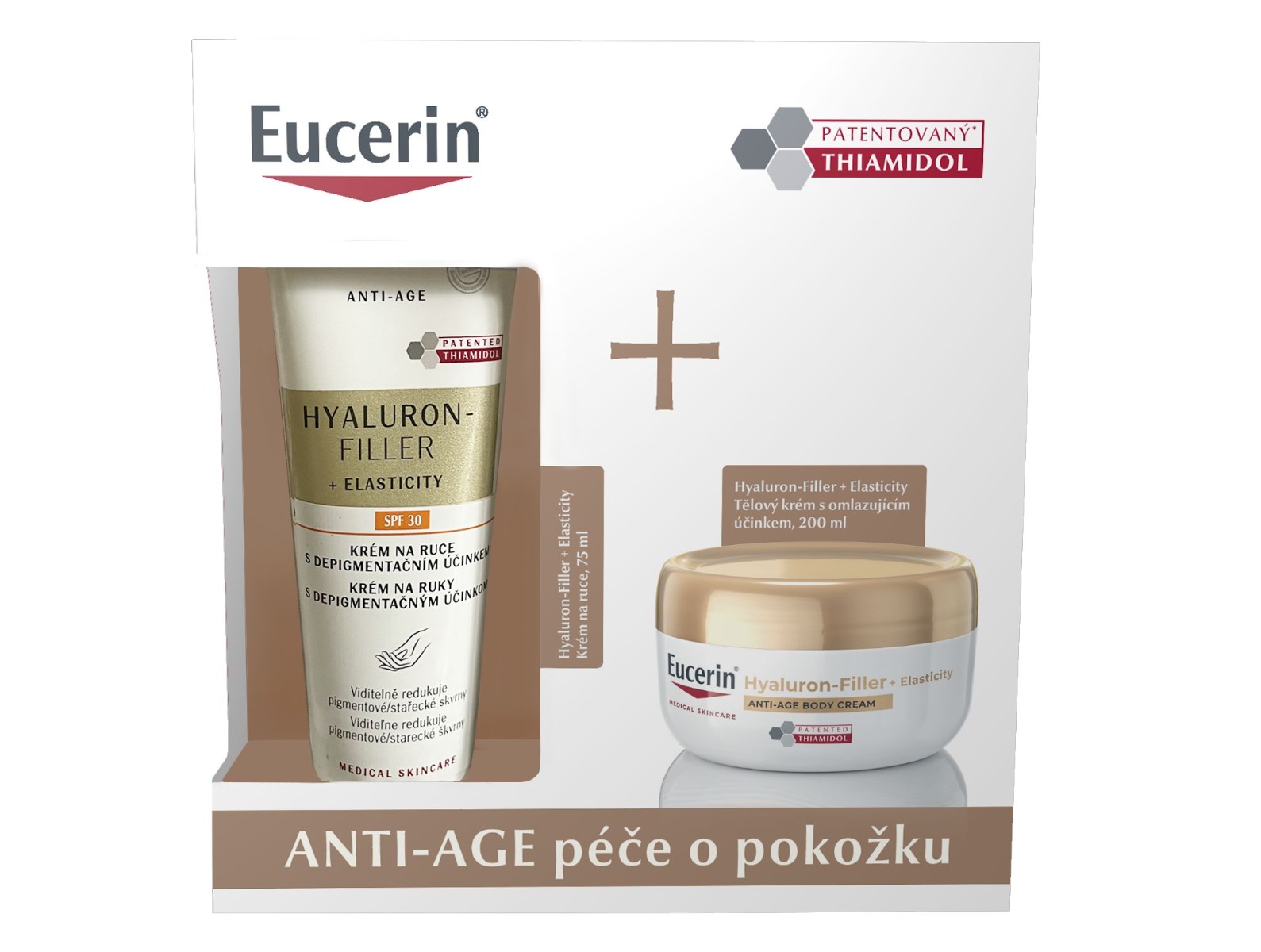 Eucerin Hyaluron-Filler + Elasticity Anti-Age vánoční kazeta 2 ks Eucerin