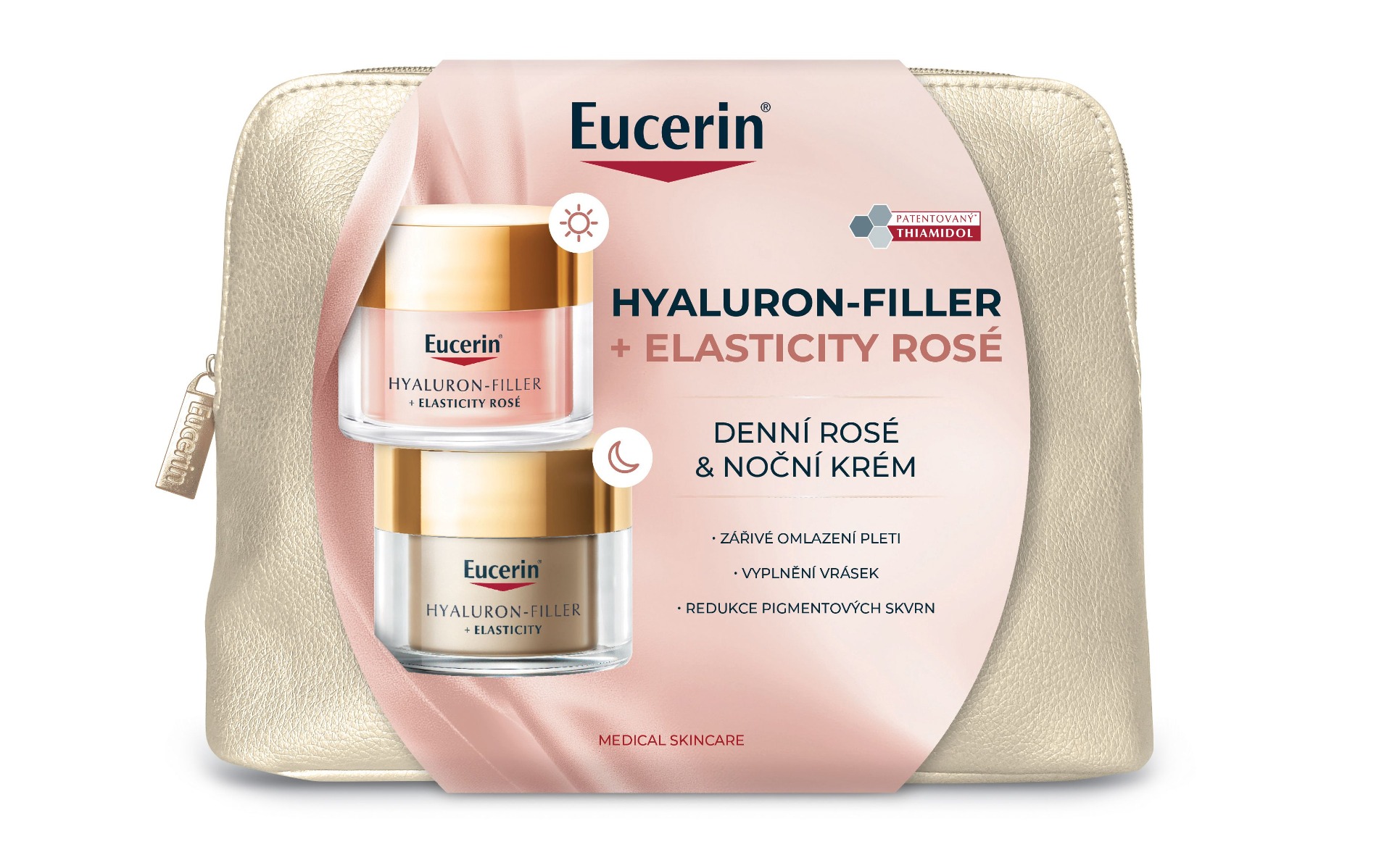 Eucerin Hyaluron-Filler + Elasticity Rosé vánoční kazeta 2 ks Eucerin