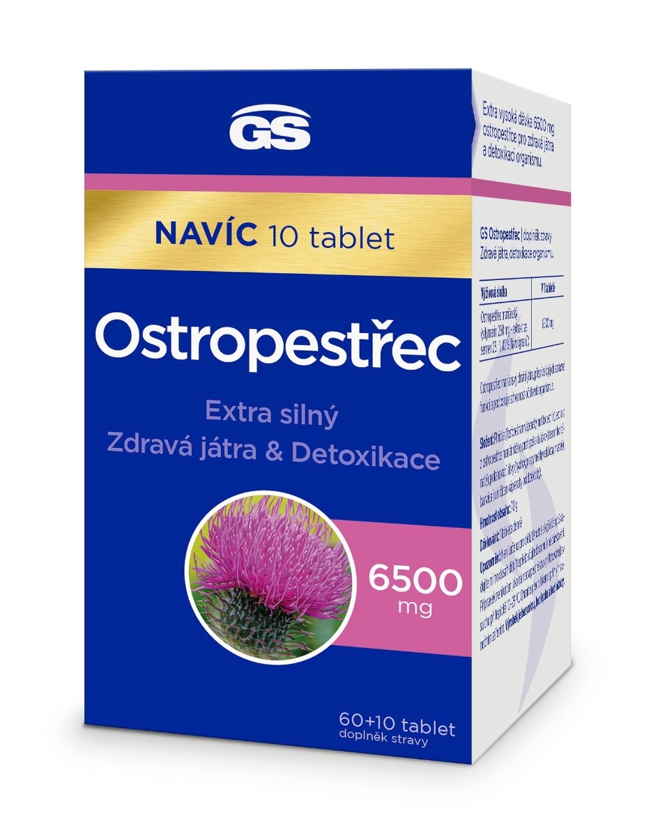 GS Ostropestřec 6500 mg 60+10 tablet GS