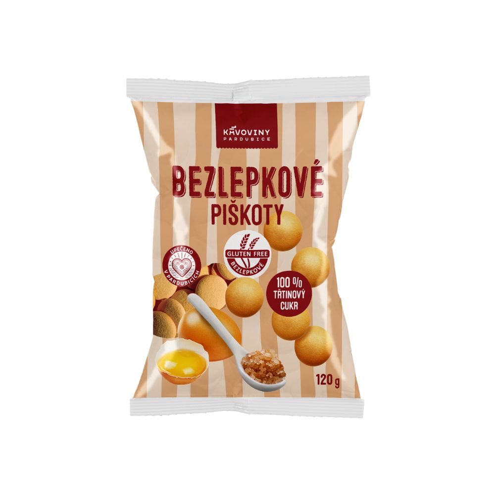 Kávoviny Bezlepkové piškoty 120 g Kávoviny