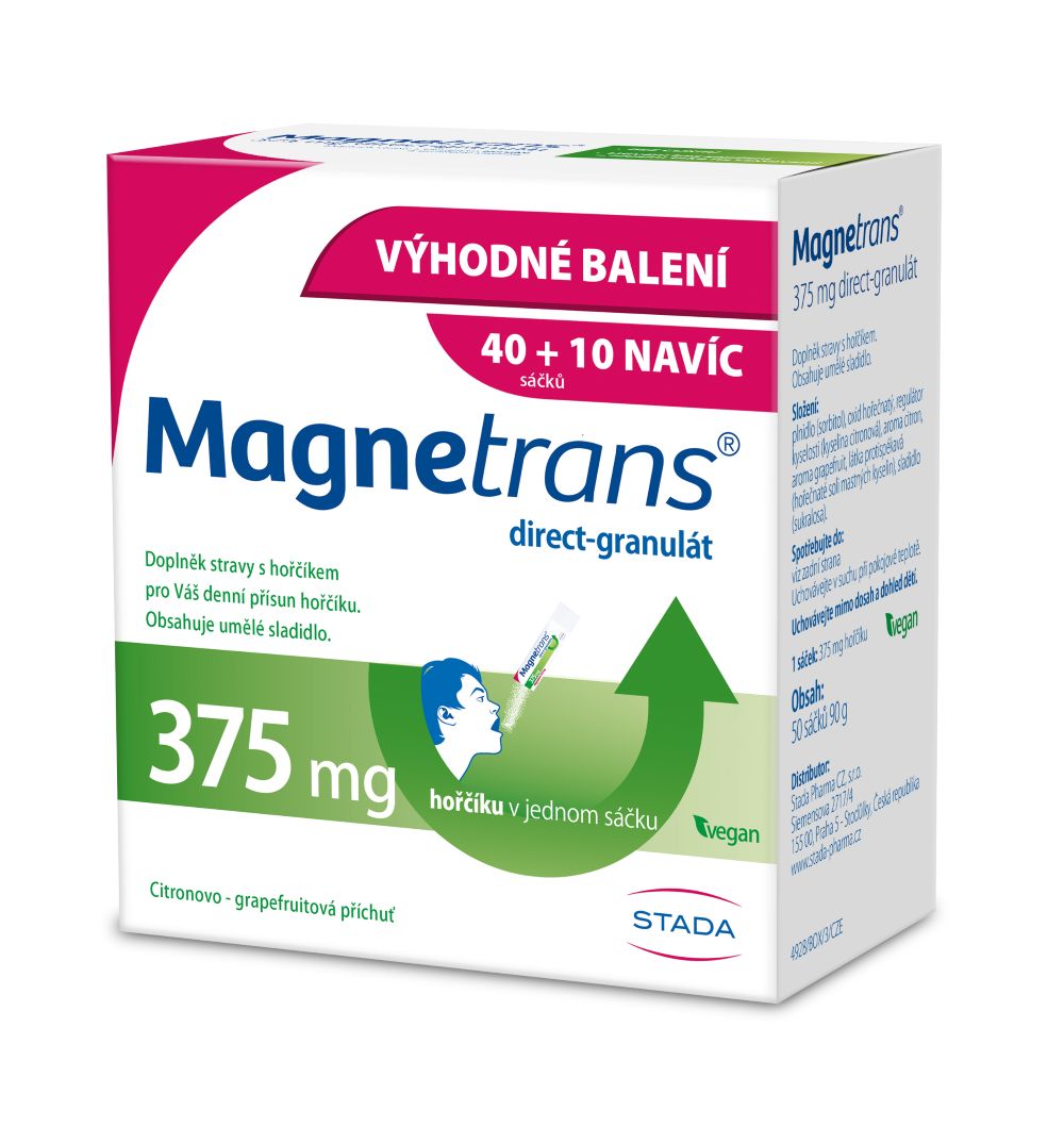 Magnetrans 375 mg 40+10 tyčinek granulátu promo 2024 Magnetrans