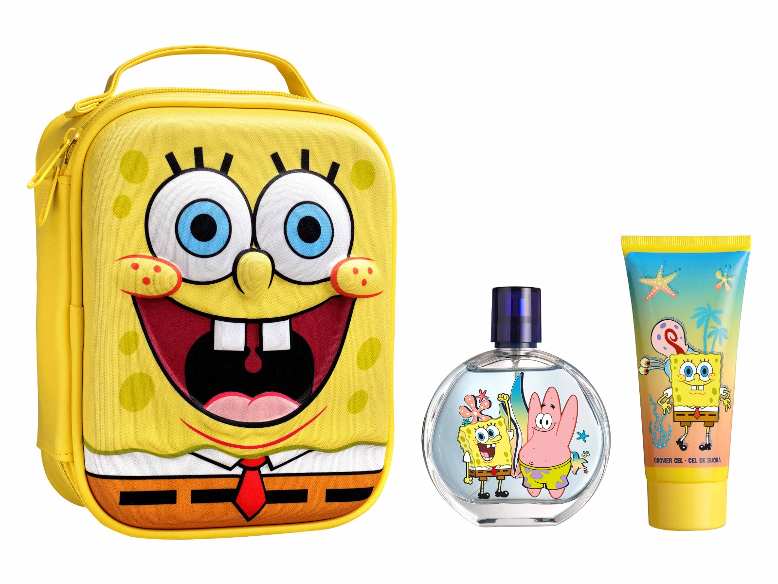 Nickelodeon Sponge Bob 3D Toaletní voda a sprchový gel dárková sada s batohem 100+100 ml Nickelodeon