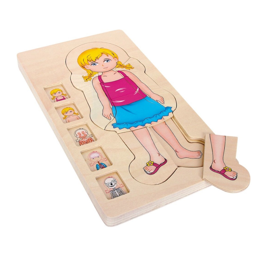 Small Foot Dřevěné puzzle Anatomie 28 ks Small Foot