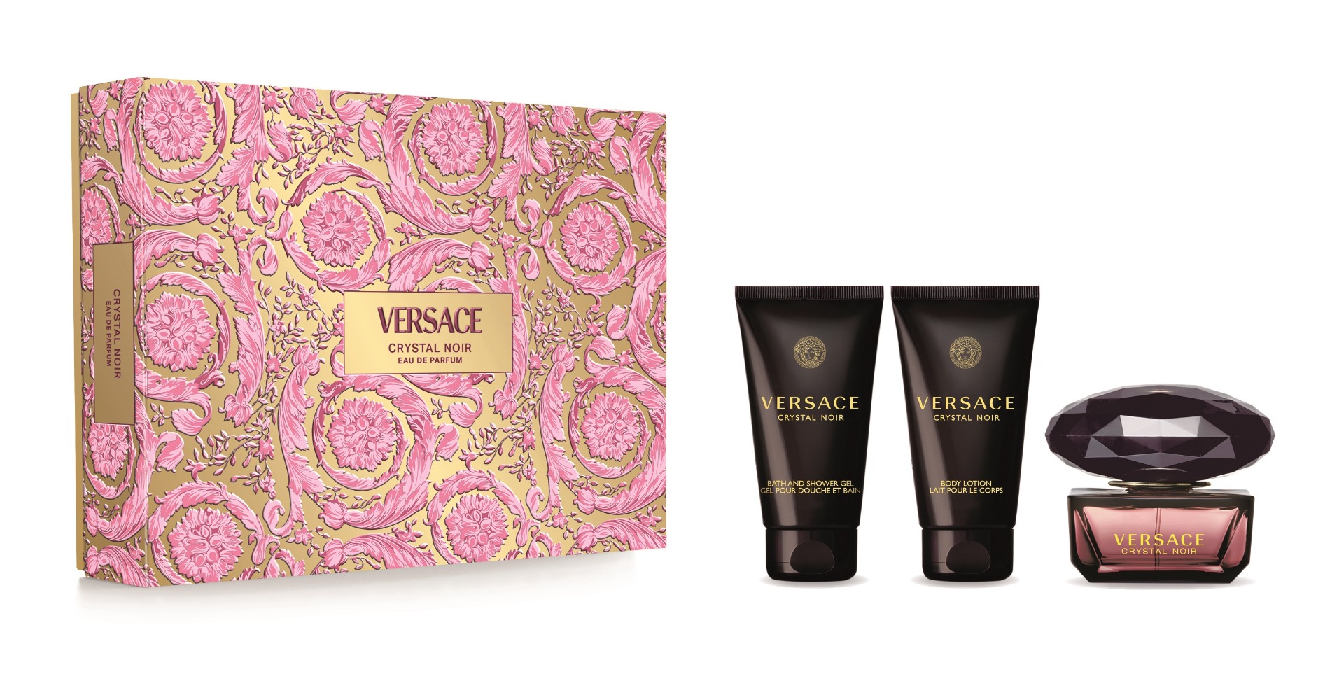 Versace Crystal Noir dárkový set pro ženy 3 ks Versace