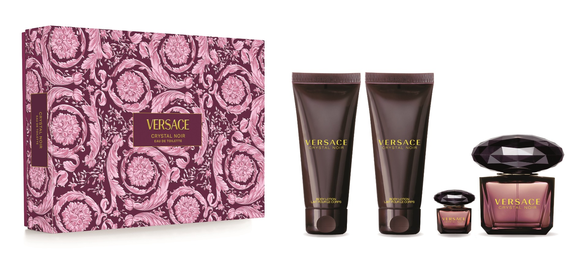 Versace Crystal Noir dárkový set pro ženy 4 ks Versace