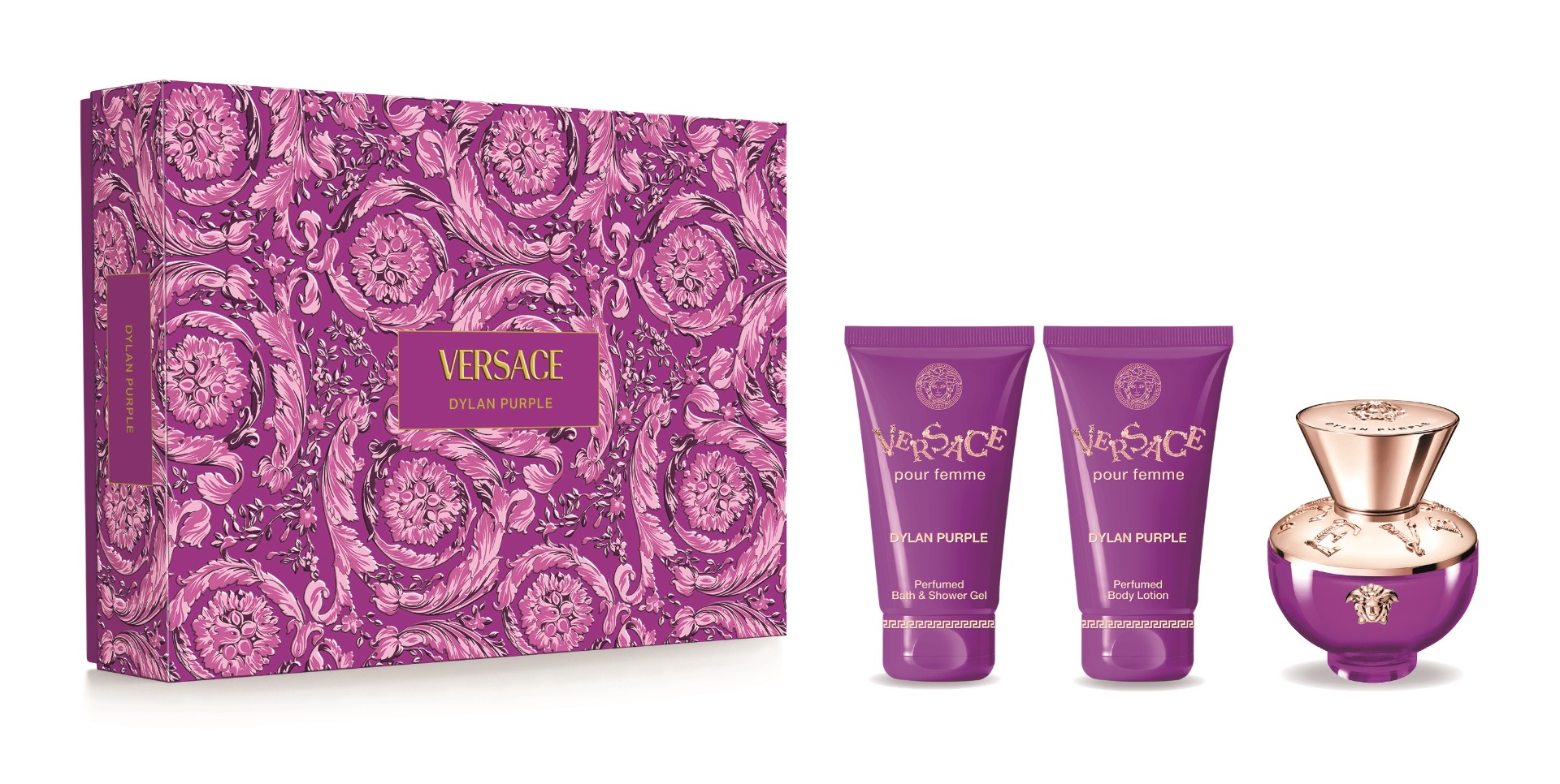 Versace Dylan Purple dárkový set pro ženy 3 ks Versace