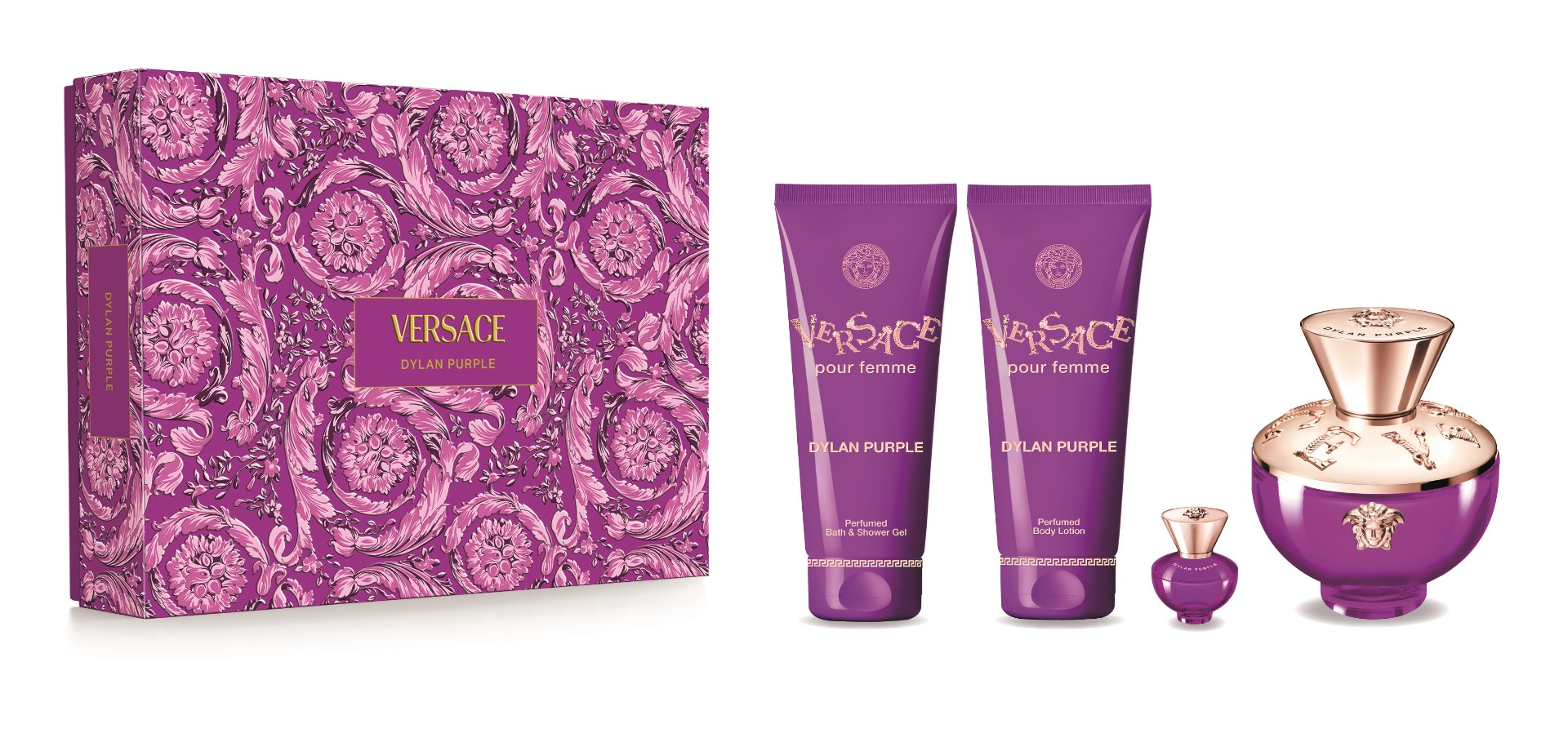 Versace Dylan Purple dárkový set pro ženy 4 ks Versace