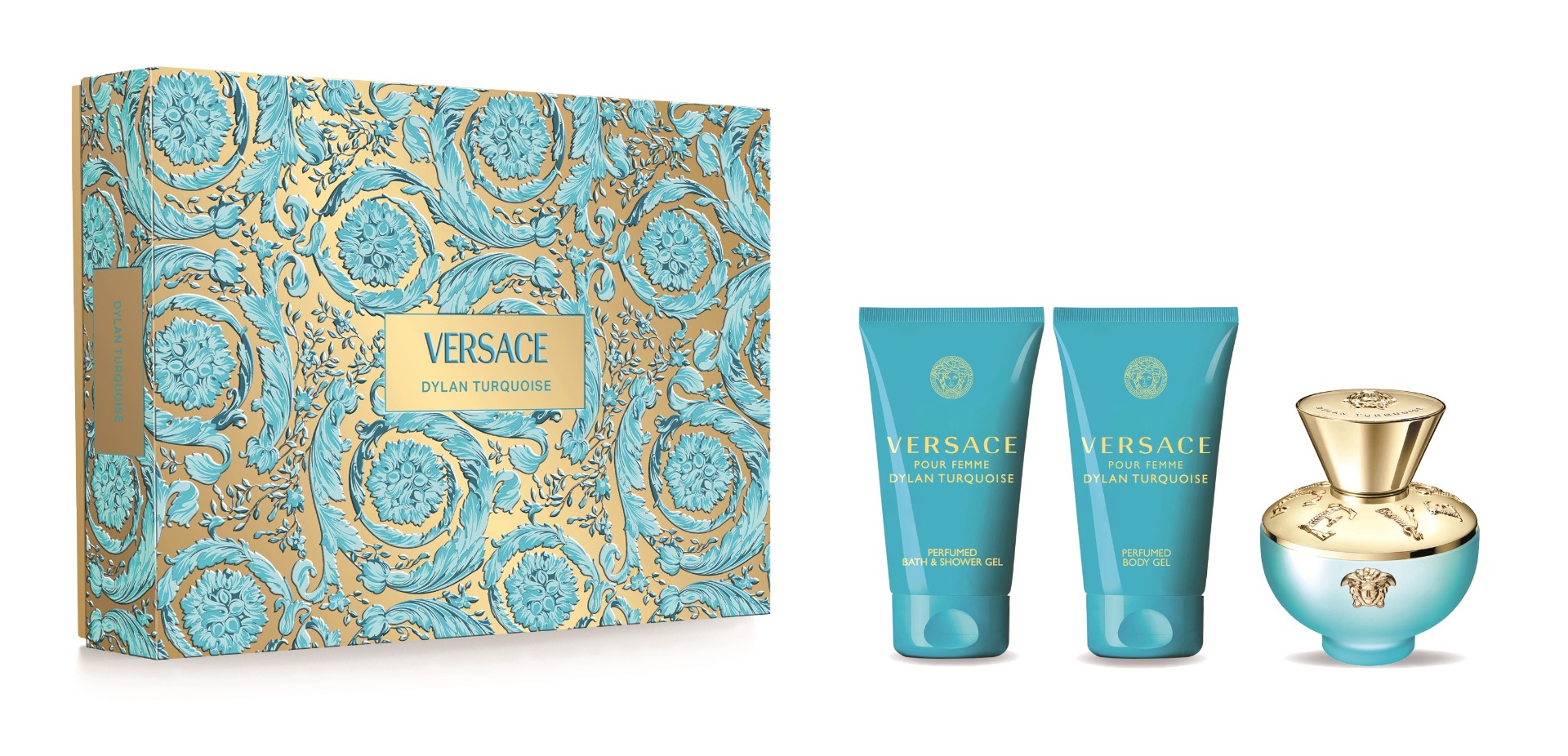 Versace Dylan Turquoise dárkový set pro ženy 3 ks Versace