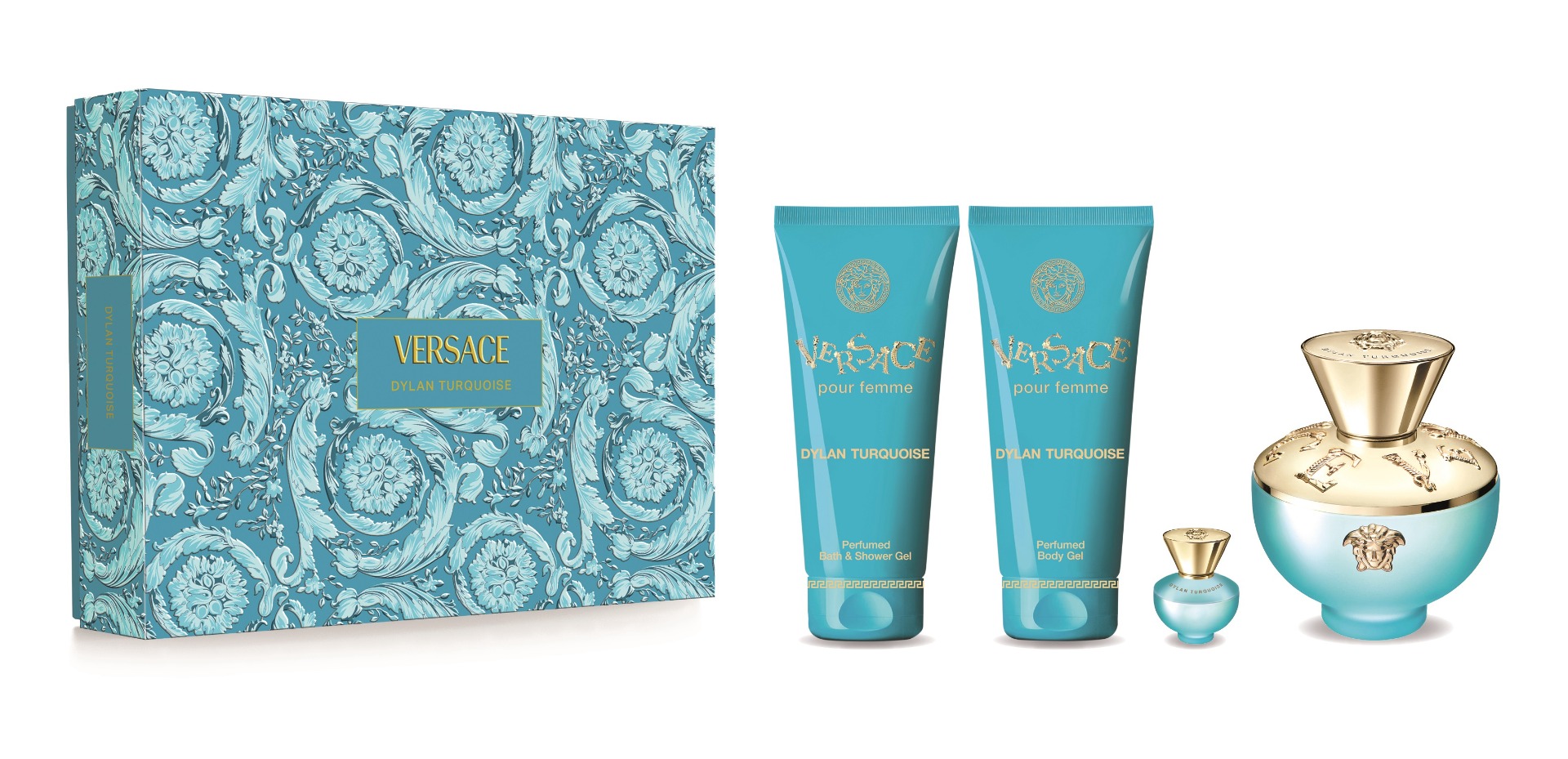 Versace Dylan Turquoise dárkový set pro ženy 4 ks Versace