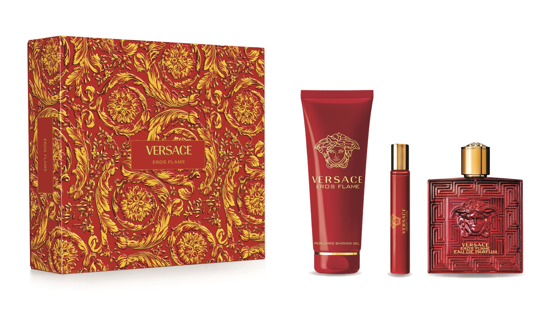 Versace Eros Flame dárkový set pro muže 3 ks Versace