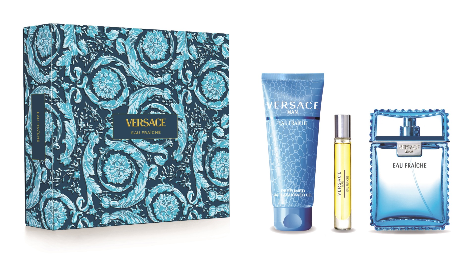 Versace Man Eau Fraiche dárkový set pro muže 3 ks Versace