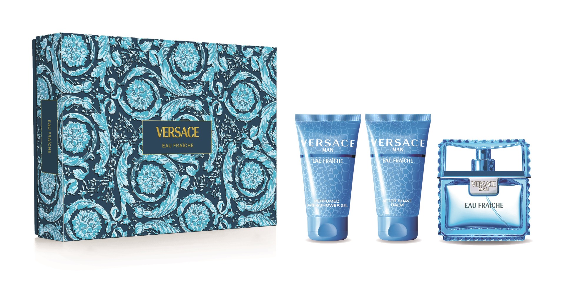 Versace Man Eau Fraiche dárkový set pro muže 3 ks Versace