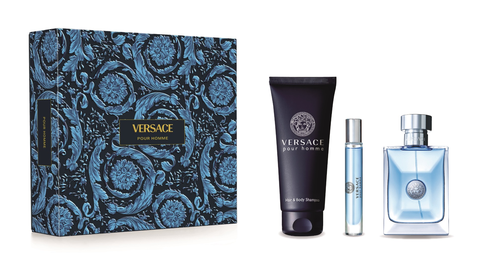 Versace pour Homme dárkový set pro muže 3 ks Versace