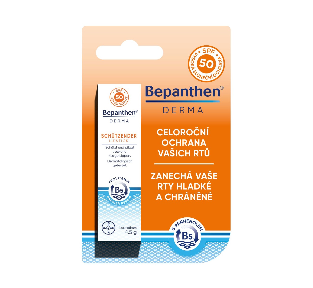 Bepanthen Derma SPF50 balzám na rty 4