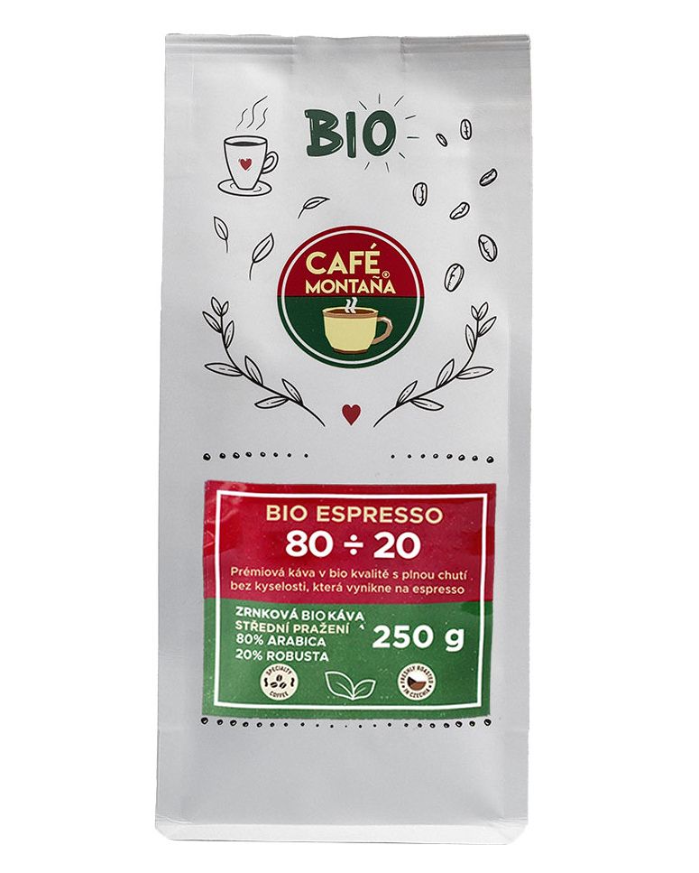 Café Montana Bio Espresso zrnková káva 250 g Café Montana