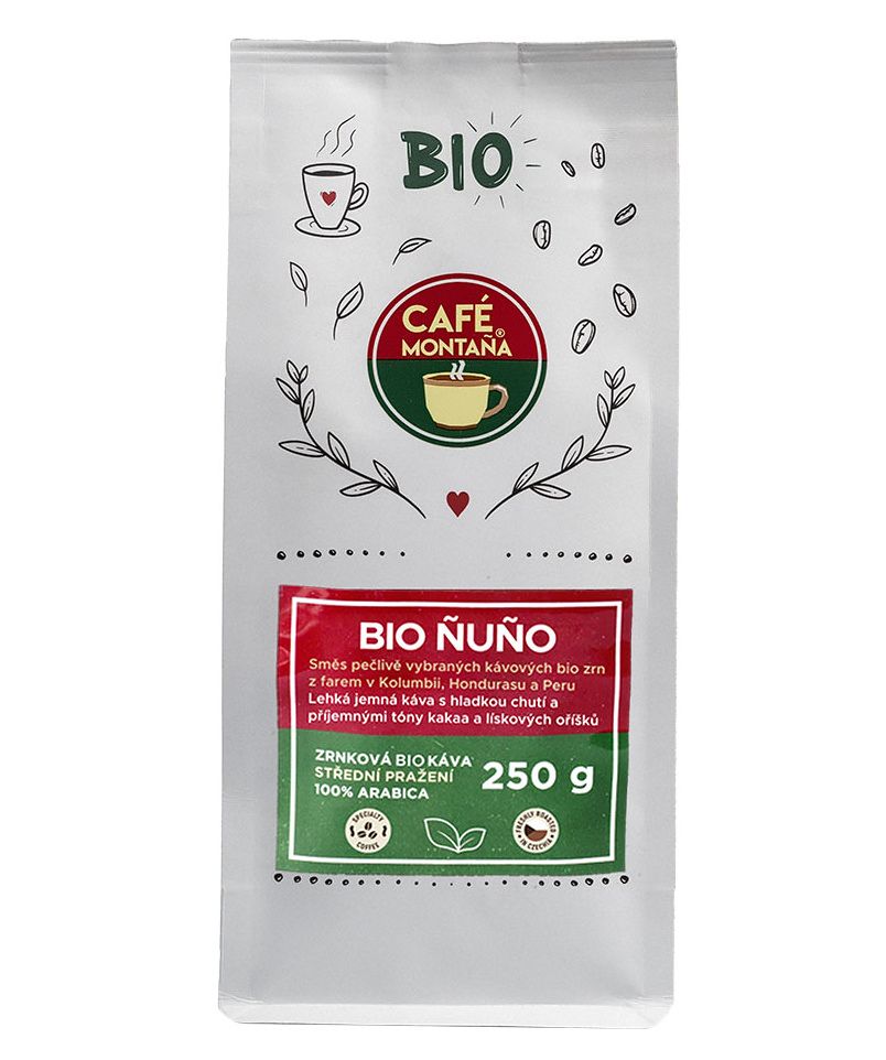 Café Montana Bio Nuno zrnková káva 250 g Café Montana