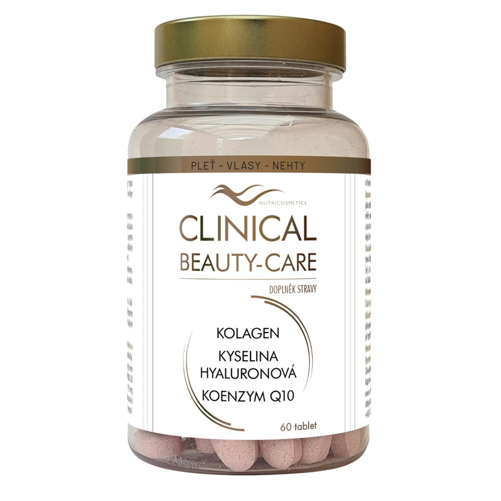 Clinical Beauty-Care Kolagen + Kys. hyaluronová + Koenzym Q10 60 tablet Clinical