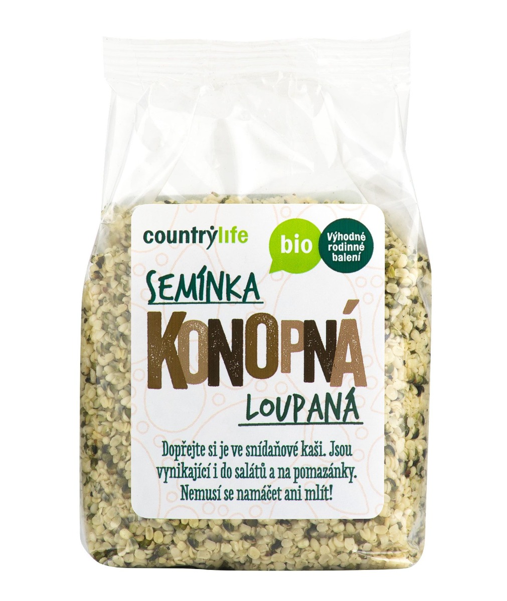 Country Life Konopná semínka loupaná BIO 250 g Country Life