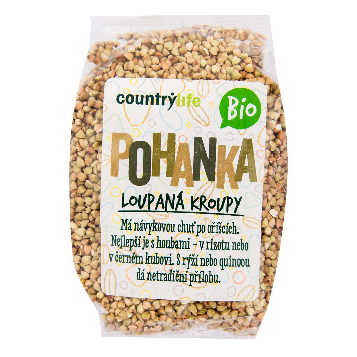 Country Life Pohanka loupaná kroupy BIO 500 g Country Life