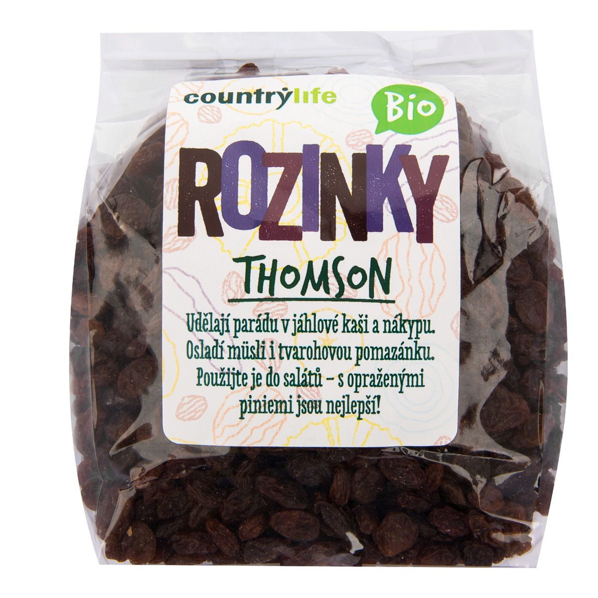 Country Life Rozinky Thomson BIO 500 g Country Life