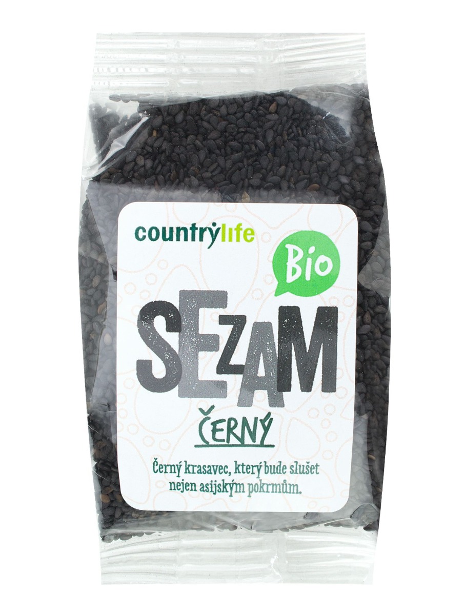 Country Life Sezam černý neloupaný BIO 100 g Country Life