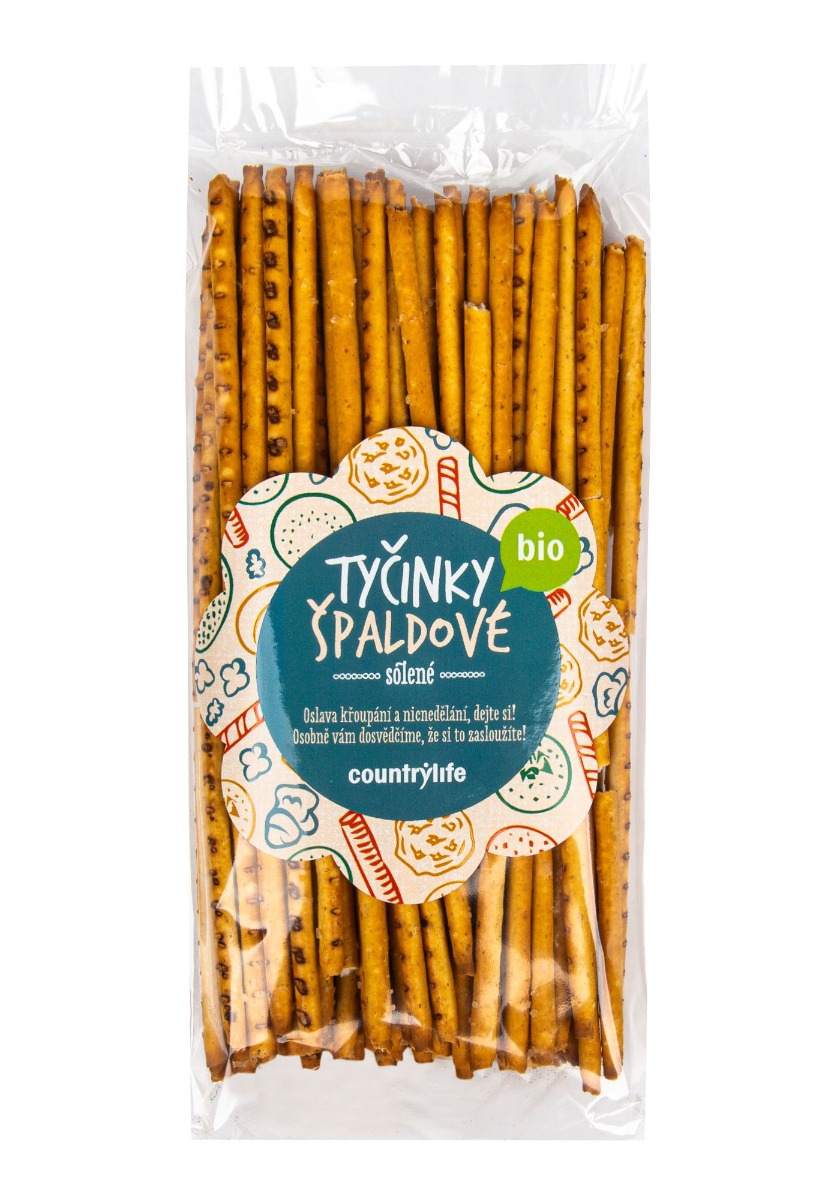 Country Life Tyčinky špaldové solené BIO 150 g Country Life