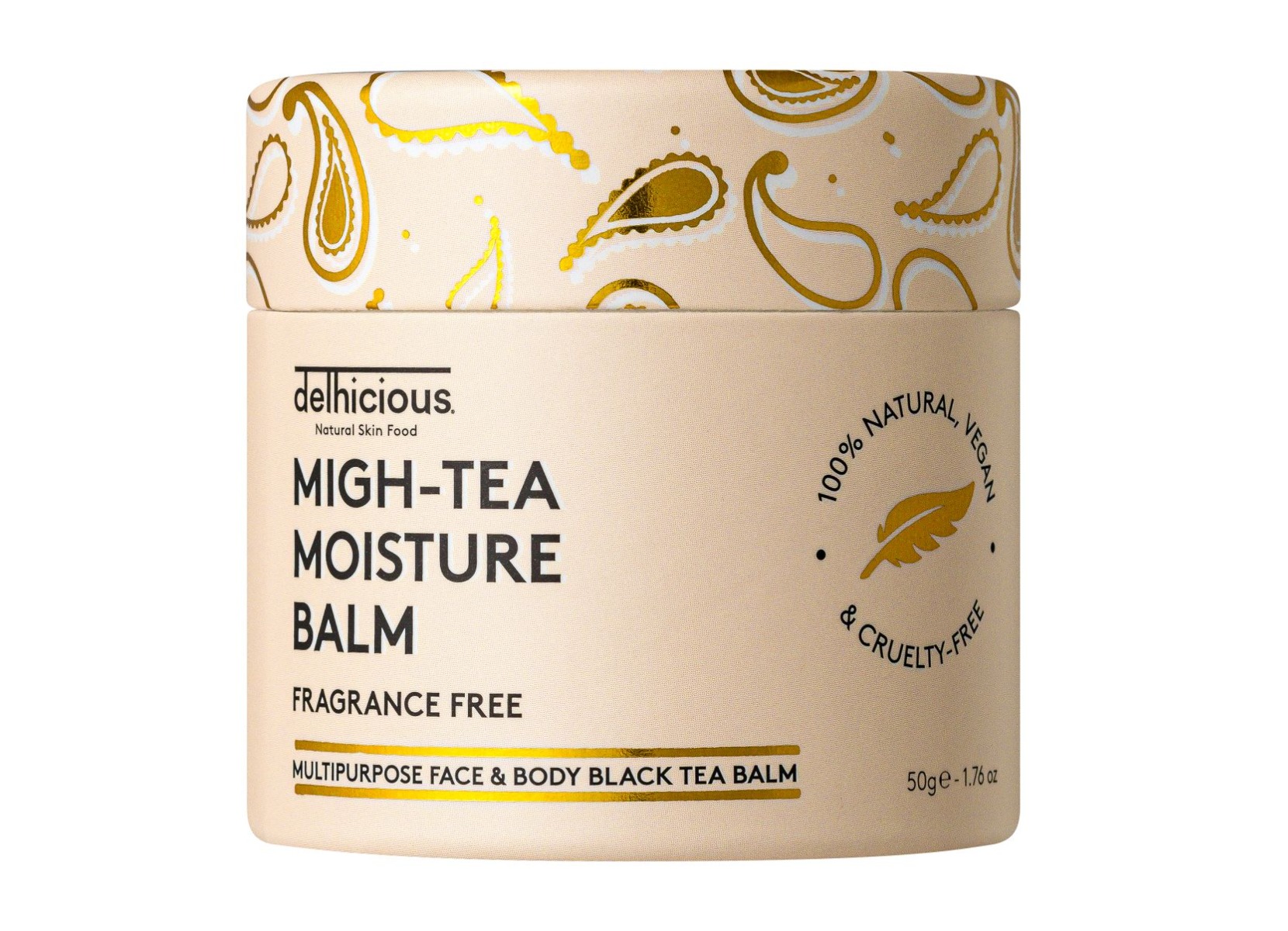 Delhicious Migh-Tea Moisture Multipurpose Balm - Fragrance Free tělový balzám 50 g Delhicious