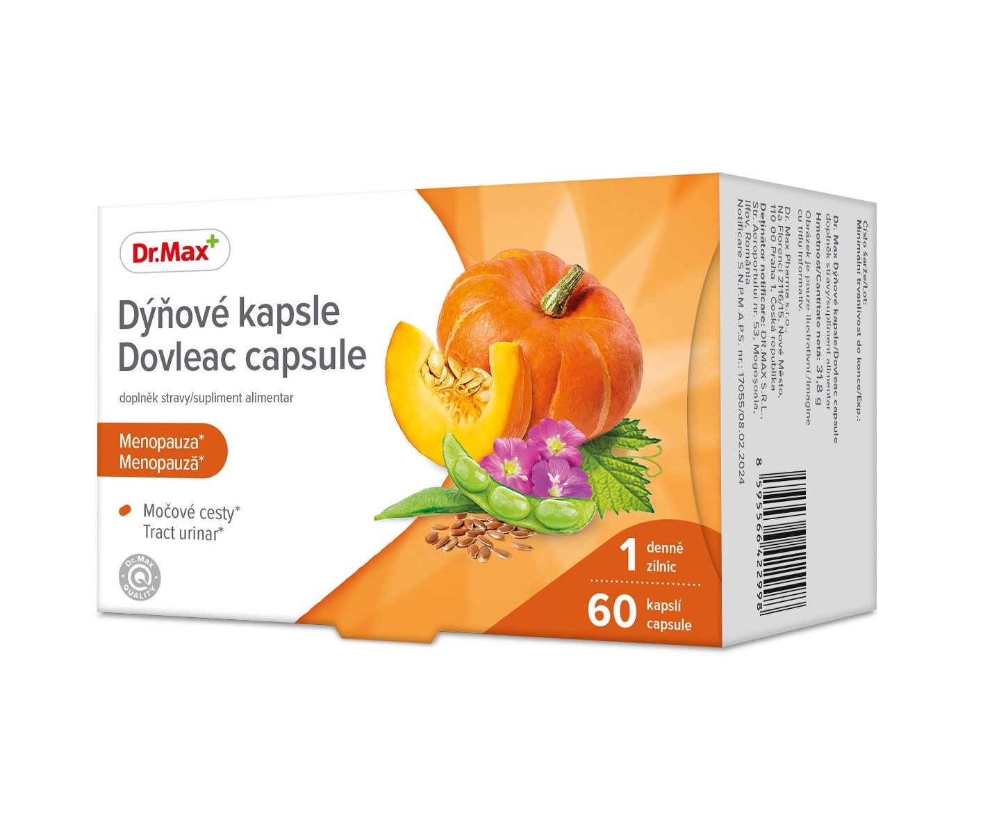 Dr. Max Dýňové kapsle 60 kapslí Dr. Max