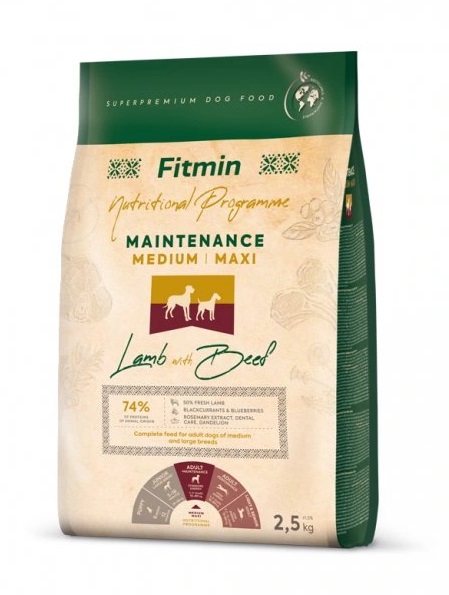 Fitmin Medium Maxi Maintenance Lamb with Beef granule pro psy 2