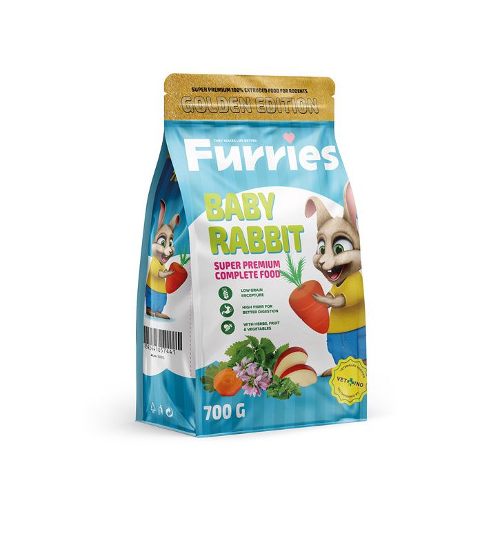 Furries Extrudované granule králík junior 700 g Furries