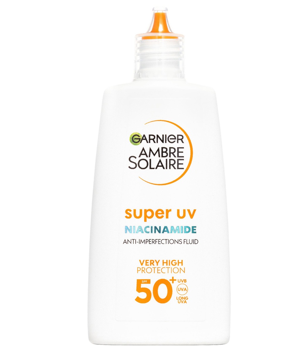 Garnier Ambre Solaire Super UV SPF50+ denní fluid proti nedokonalostem s Niacinamidem 40 ml Garnier