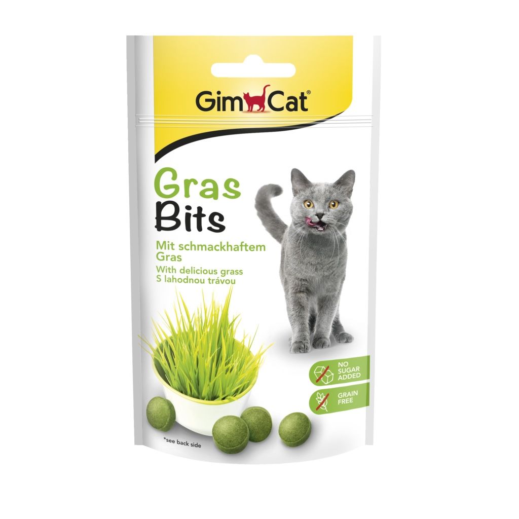 GimCat Gras bits tablety s kočičí trávou 40 g GimCat