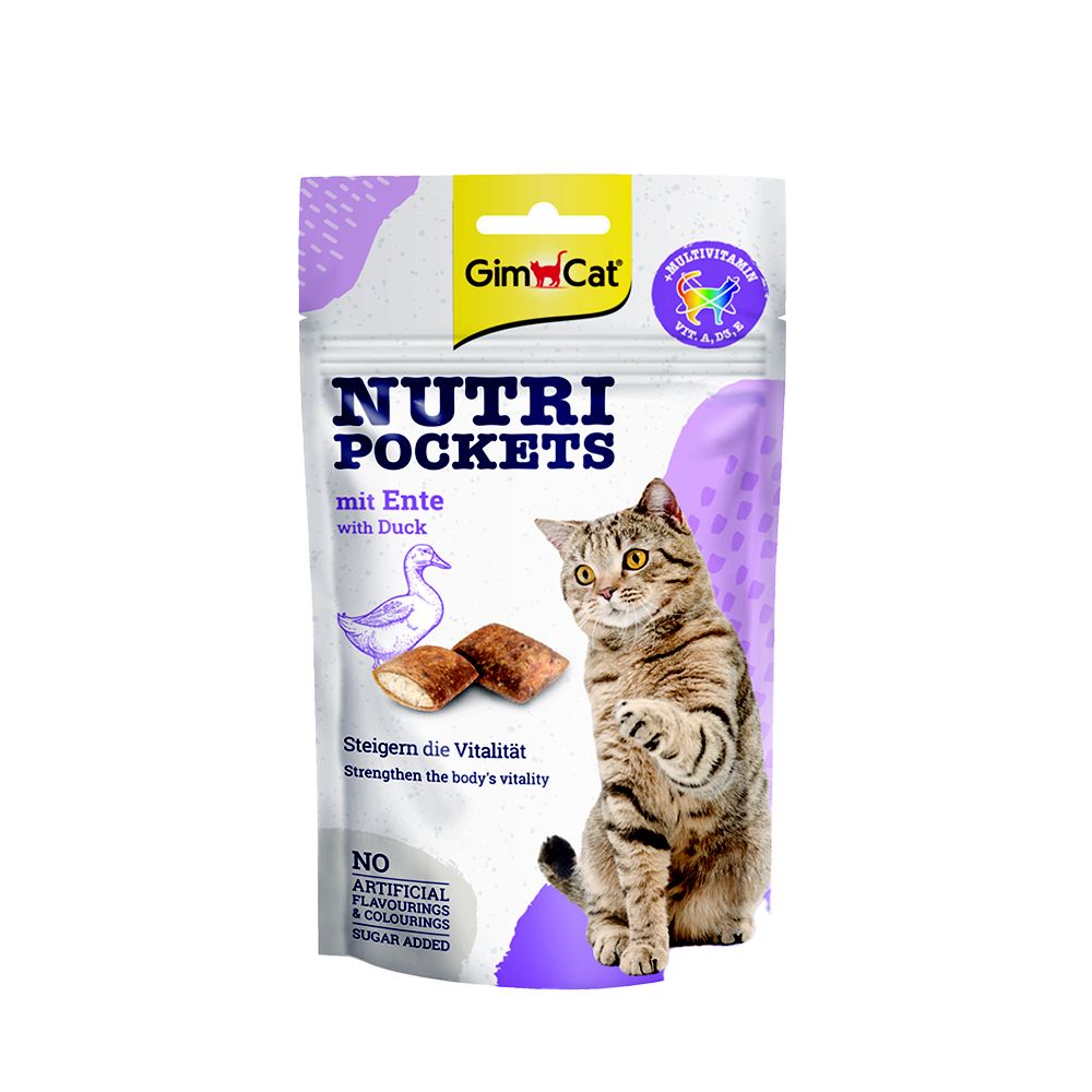 GimCat Nutri pockets s kachnou 60 g GimCat