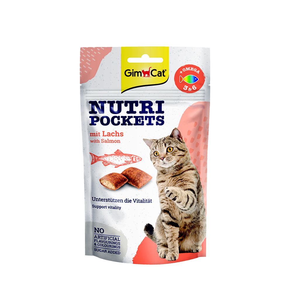 GimCat Nutri pockets s lososem 60 g GimCat