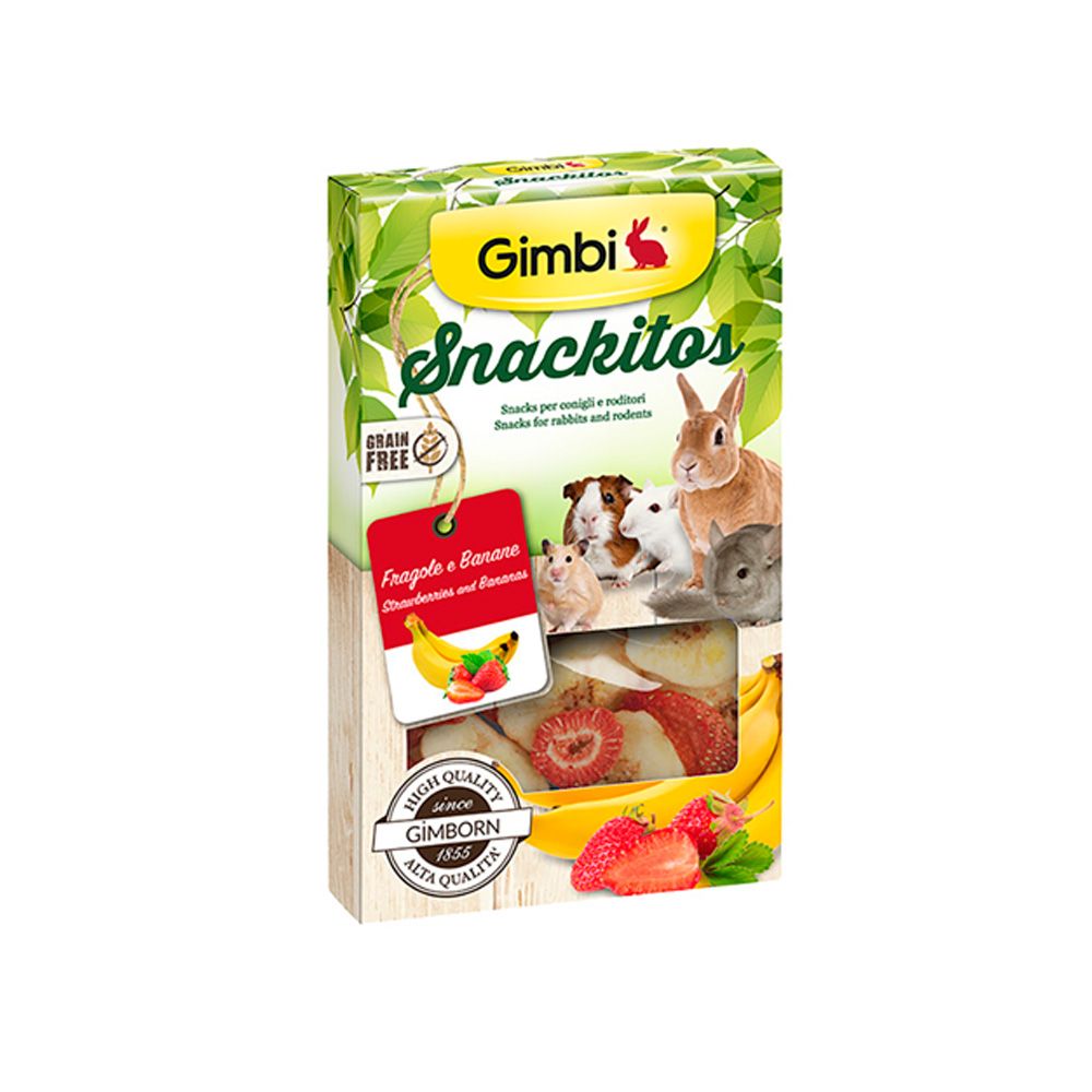 Gimbi Snackitos jahoda a banán 60 g Gimbi