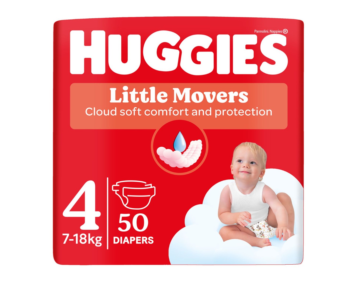 Huggies Little Movers 4 7-18 kg jednorázové plenky 50 ks Huggies