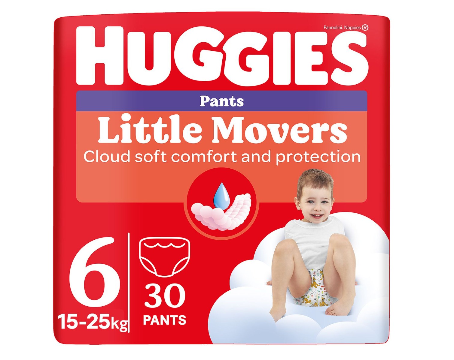 Huggies Little Movers Pants 6 15-25 kg jednorázové plenkové kalhotky 30 ks Huggies