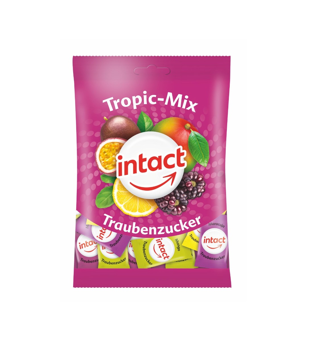 Intact Hroznový cukr Tropický mix 75 g Intact