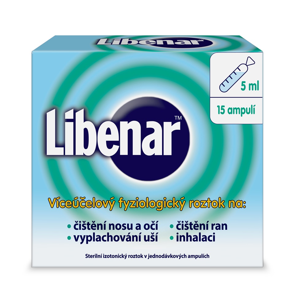 Libenar víceúčelový fyziologický roztok 15x5 ml Libenar