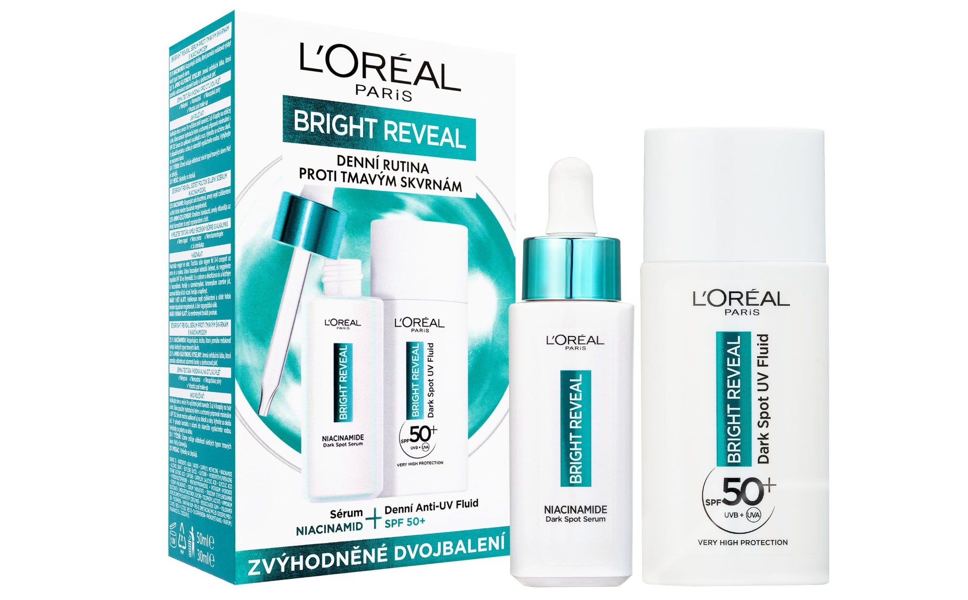 Loréal Paris Bright Reveal set sérum 30 ml + Anti-UV fluid 50 ml Loréal Paris