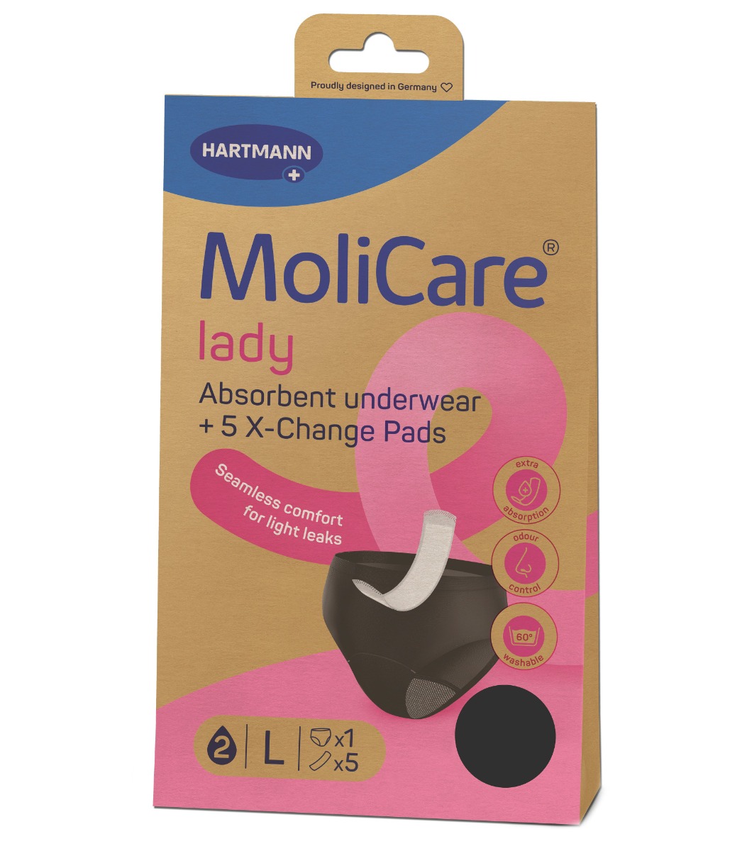 MoliCare Lady absorpční prádlo vel. L 1 ks + vložky X-Change 5 ks MoliCare