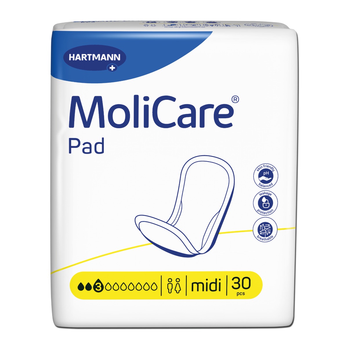 MoliCare Pad 3 kapky midi absorpční vložky 30 ks MoliCare