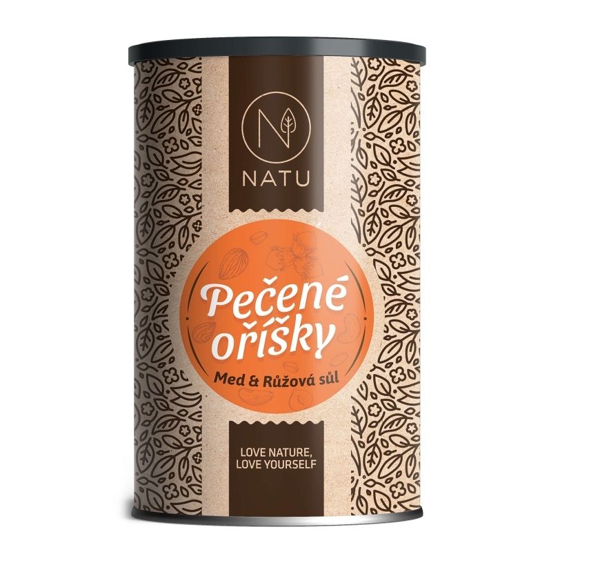 NATU Pečené oříšky s medem a solí 500 g NATU