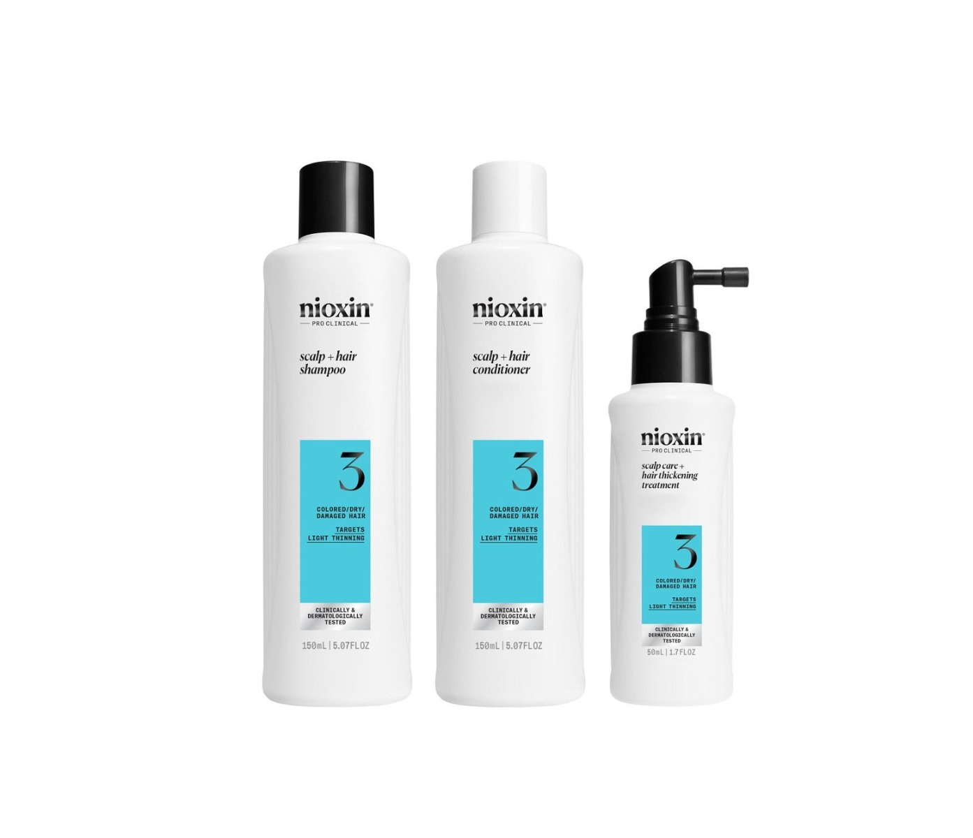 NIOXIN System 3 Scalp and Hair sada na vlasy se sklonem k vypadávání 3 ks NIOXIN