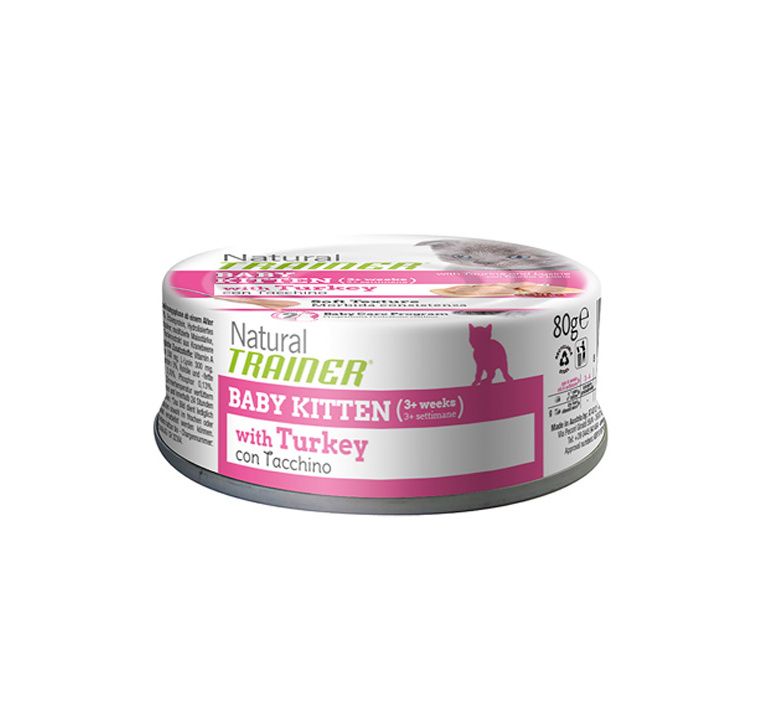 Natural Trainer Kitten krocan konzerva 80 g Natural Trainer