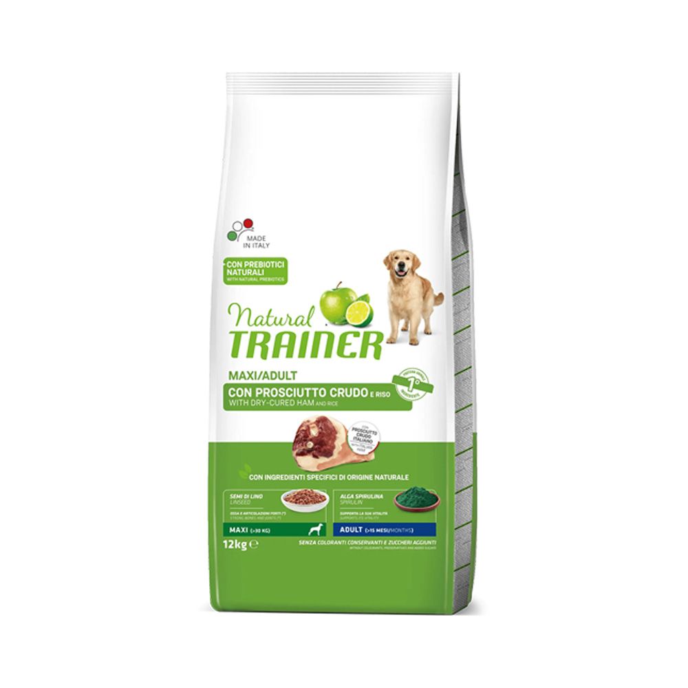 Natural Trainer Maxi prosciutto a rýže granule 12 kg Natural Trainer