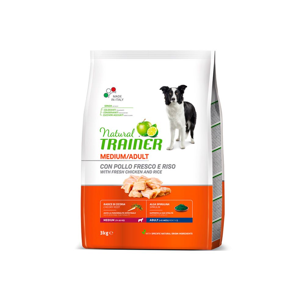 Natural Trainer Medium čerstvé kuře granule 3 kg Natural Trainer